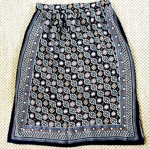 Ann Taylor Scarf Print Pull-on Skirt